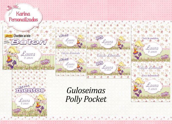 kit Embalagem Guloseimas Polly Pocket