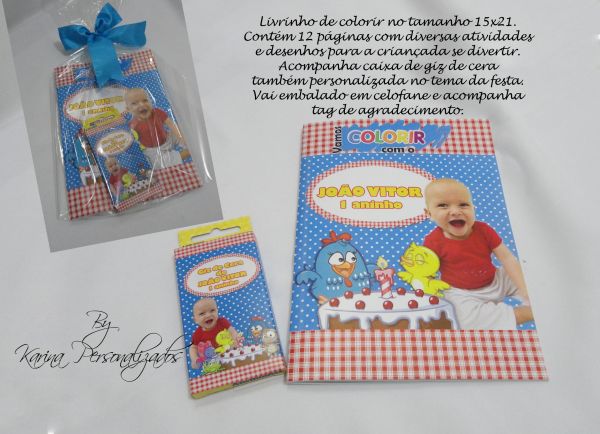 Kit Colorir Galinha Pintadinha