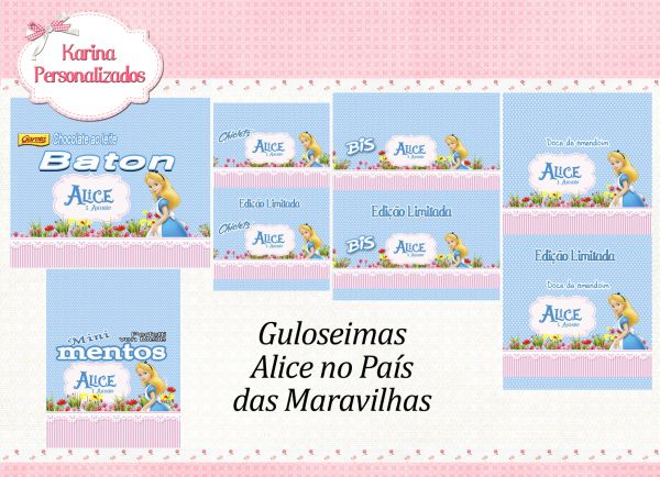 kit Embalagem Alice no Pais das Maravilhas