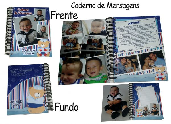 Caderno de Mensagem Ursinho Marinheiro