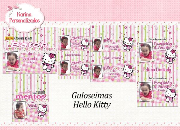 kit Embalagem Guloseimas Hello Kitty